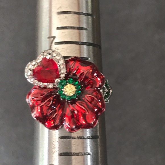 🔴 Heart Shaped rhinestone ring. - Picture 4 of 8